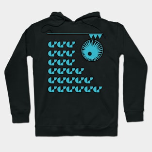 Geometric blues Hoodie